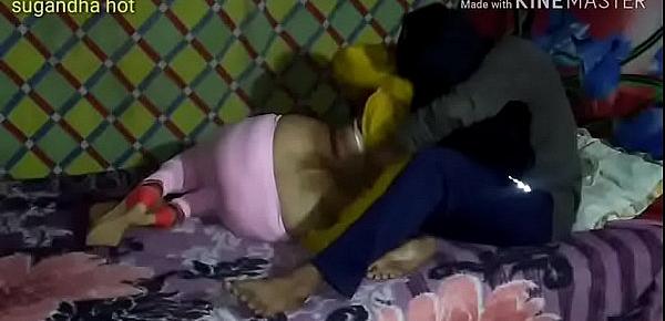  Desi indian village bhabhi fucking with her sister&039;s son in absence of her family and loud moaning